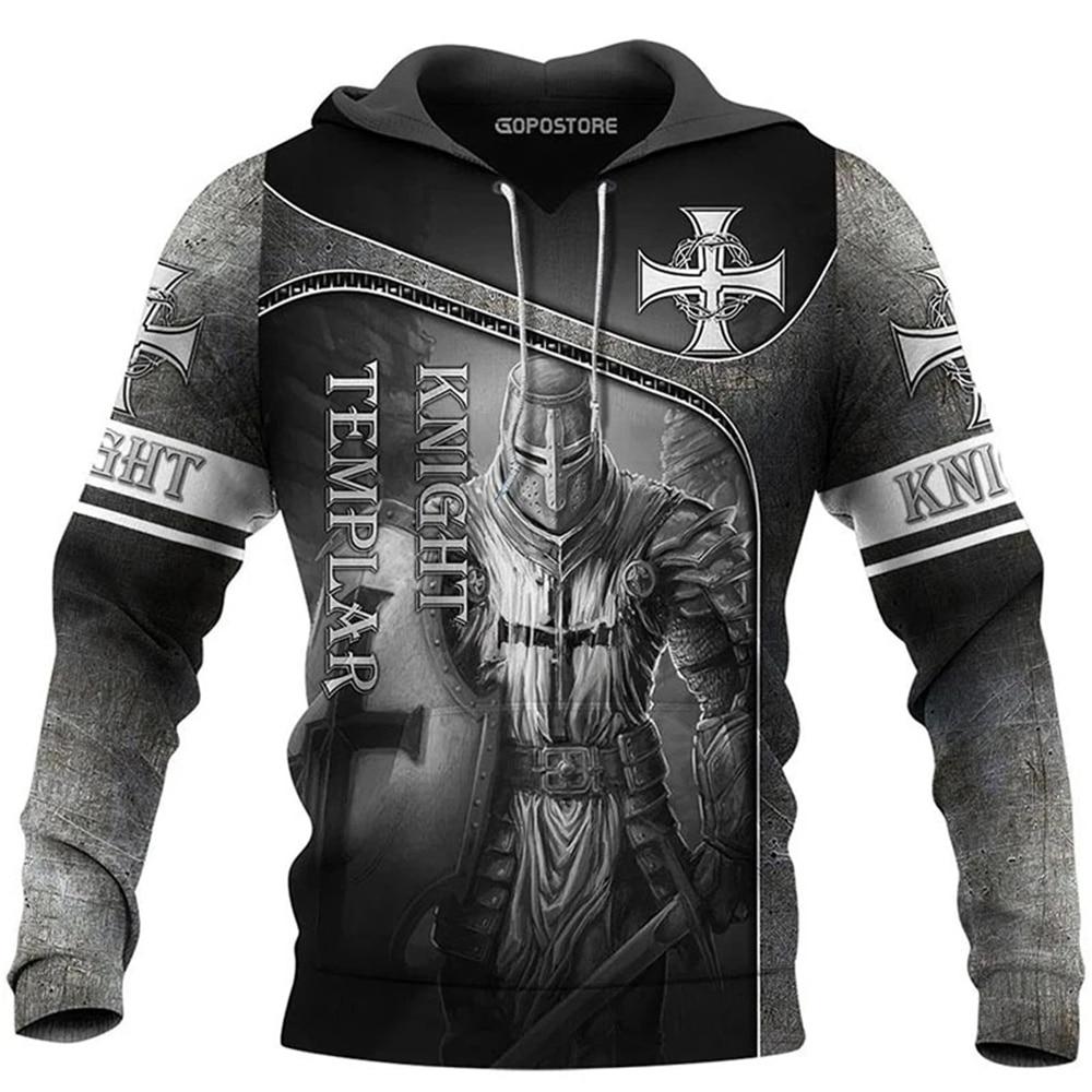 New Hoodies 3D Print Hooded Sweatshirt Same Style For Men And Women Casual Fashion Pullover Crusade Theme Tops Coat Male