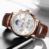 Herrenuhr Business Herrenuhren Marke Luxus Leder Wasserdicht Sport Quarz Chronograph Militäruhr Herren Uhr