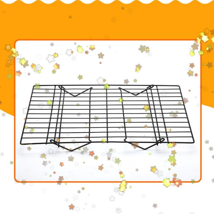 1 Stück stapelbares Kühlregal-Set | Gusseisen, Antihaftbeschichtet, Spülmaschinenfest, Ideal zum Kochen, Backen, Grillen, Ofen- und Spülmaschinengebrauch, -sicher, Schwarz