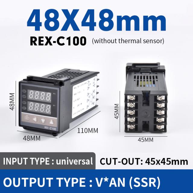 New Alarm REX-C100 110V to 240V 0 to 1300 Degree Digital PID Temperature Controller Kits with K Type Probe Sensor SSR  OUTPUT фото