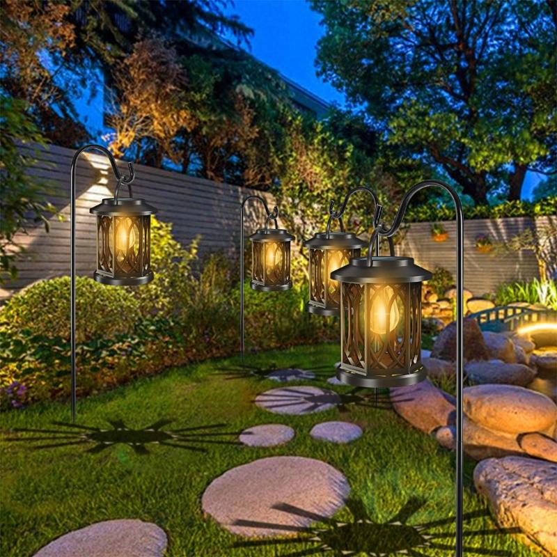 Solar Flame Hanging Lamp Solar Garden Lights Garden Patio Yard Paths Light Outdoor Lighting for Outdoor Decoration