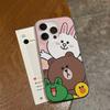Cartoon Cute C-Cony B-Brown Phone Case For IPhone 17 16 15 14 13 12 11 Pro Max Plus Corrugated Bumper Back Cover Shell