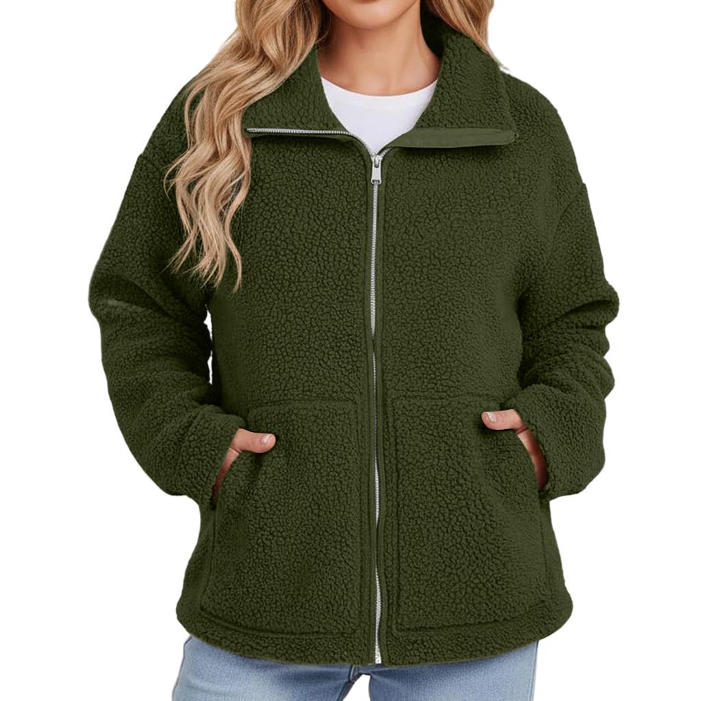 Damska gładka luźna bluza z kapturem z jedną kieszenią casual