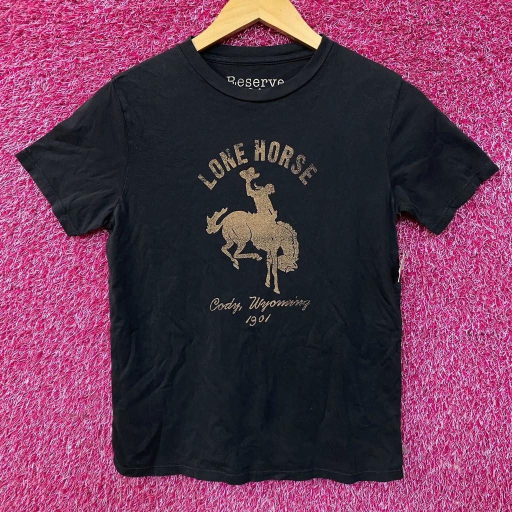 Reserve Lone Horse Cody Wyoming 1901 Graphic T-Shirt Small Unisex T-Shirt