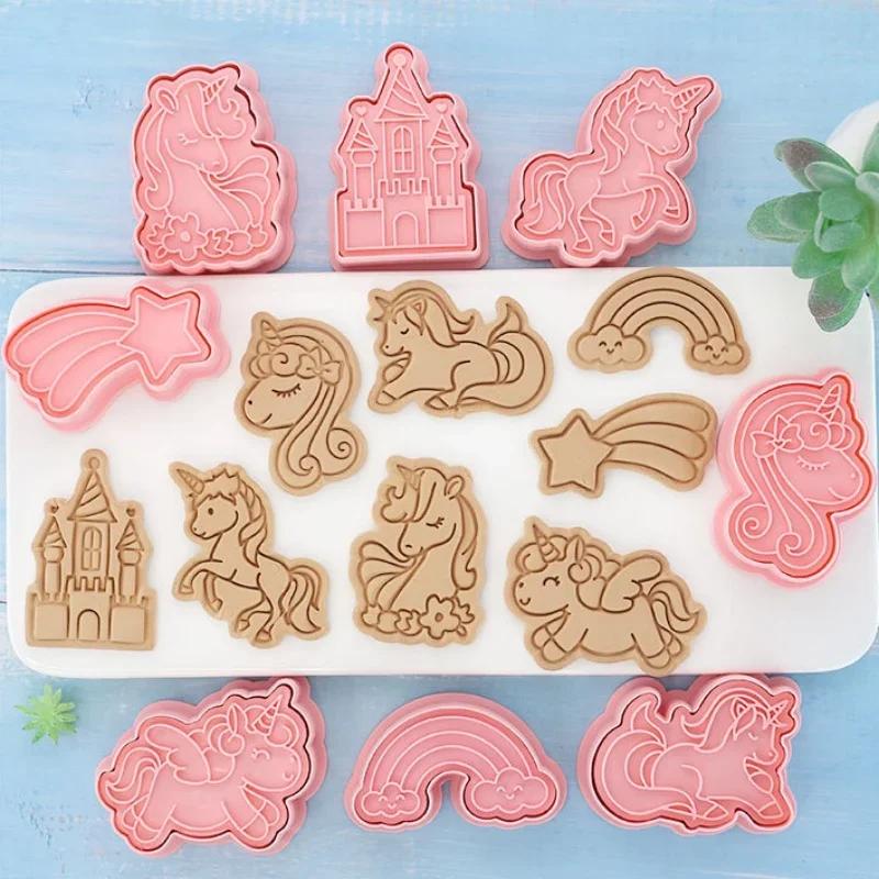 8pcs Set Cartoon Animal Cookie Molds-DIY Cake Printing Stencils Biscuit Press Stamp Embosser Figure Tools for Baking Enthusiasts