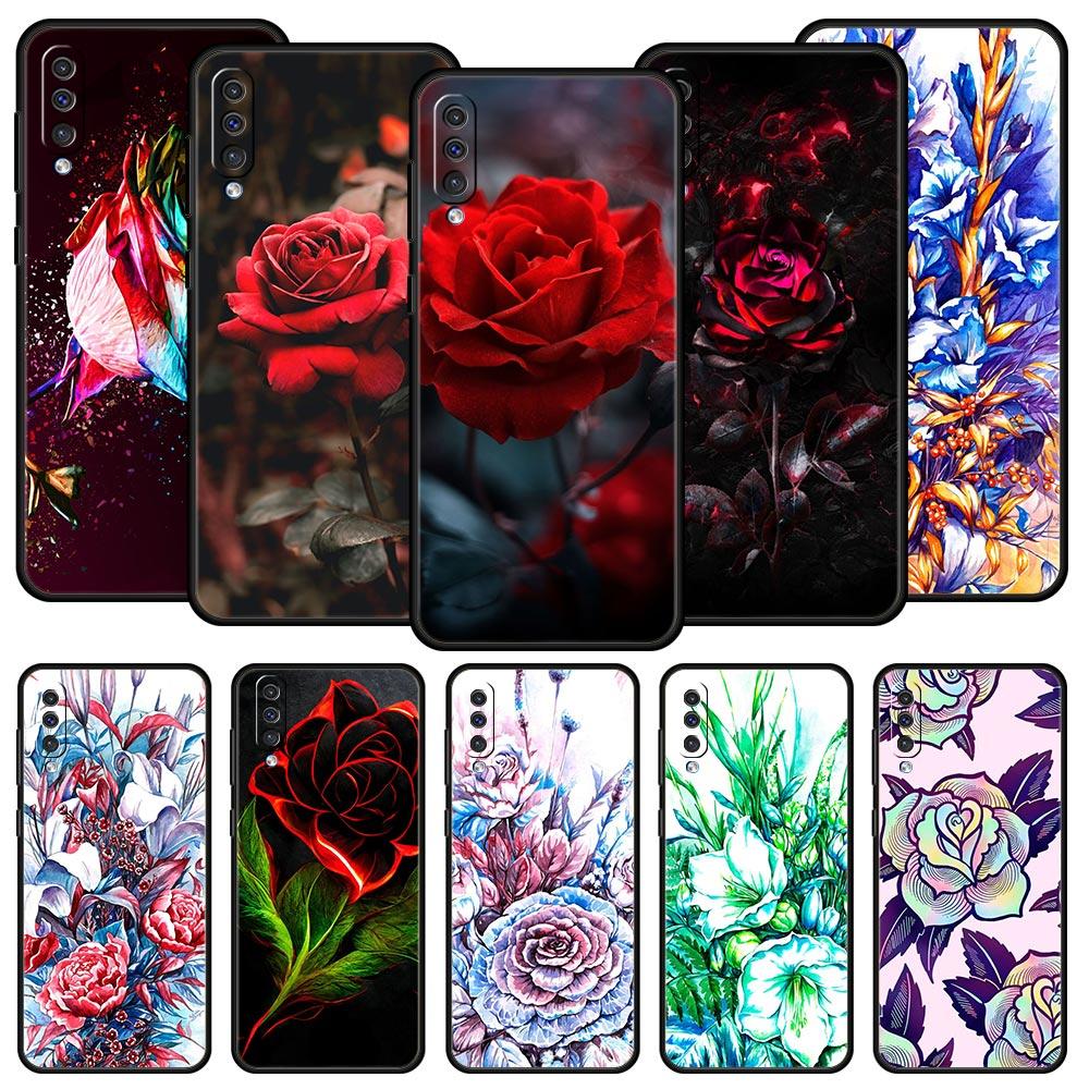 Beautiful Rose Flower Phone Case for Samsung Galaxy A52 5G A12 A70 A50 A40 A20s A30 A10s A20e A10 A22 A72 A32 A02 A42 A04S Cover