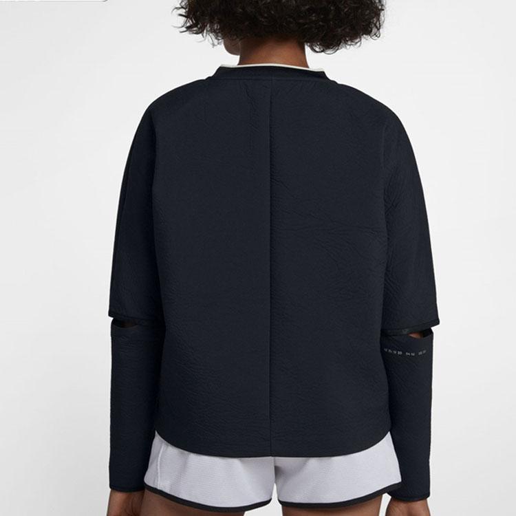 Nike Solid Color Loose Fit Crewneck Sweatshirt Women Tops Black 930766-010