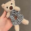 Girls Plush Rabbit Hair Rope Lovely Fluffy Scrunchies Cartoon Bear Elastic Bands