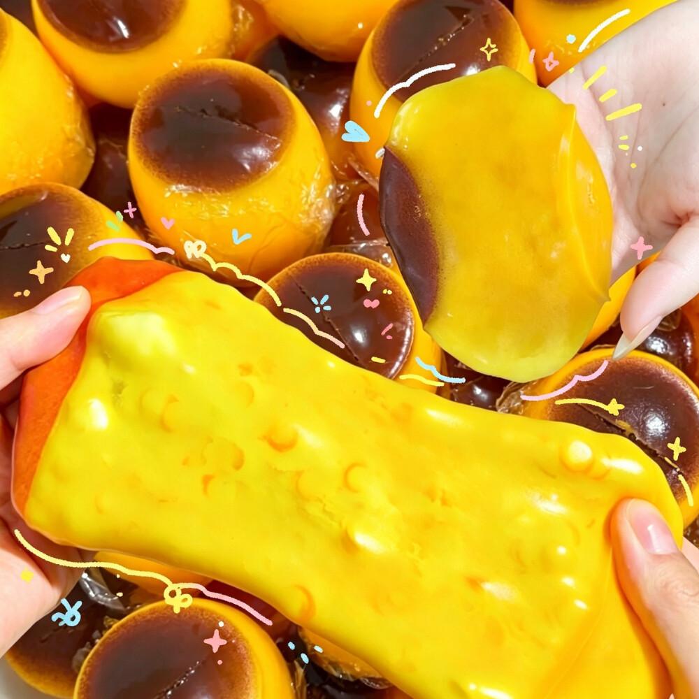 2026 Pallina Spremibile Pudding a Forma di Cibo Croccante Giocattoli Fidget Pallina Antistress Pudding Giocattoli Sensoriali Antistress ASMR per Regalo di Compleanno