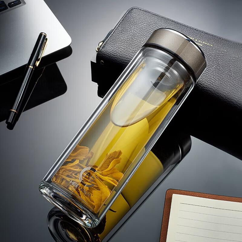 

Heenoor XN-1937 Double-Layer Glass Tea Bottle