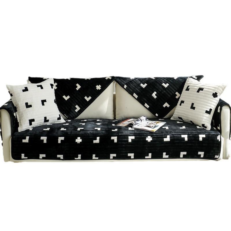 Stroking Cats Winter Plush Sofa Cushion Non-Slip Fabric Four Seasons Universal Leather Winter Full Cover Sofa Cover Towel