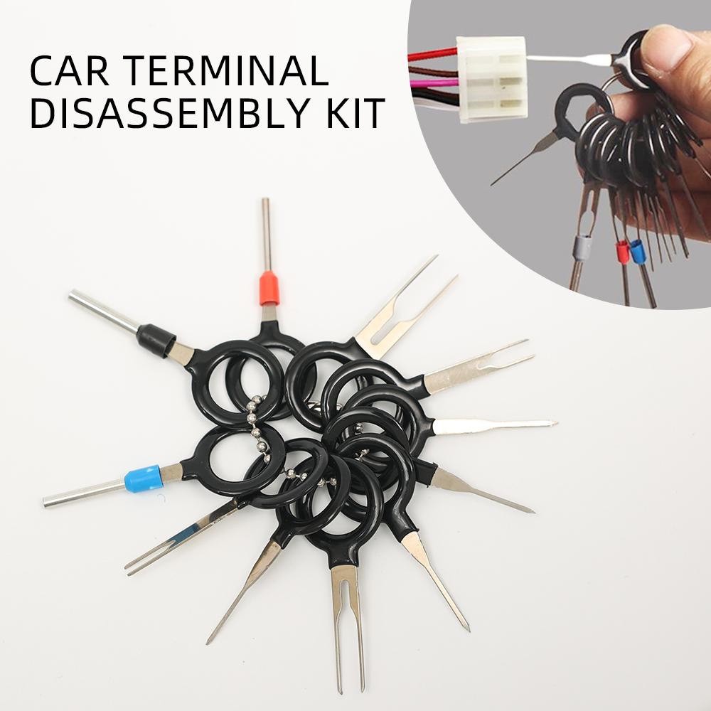 Car Terminal Removal Tool Wire Crimp Split Connector Pin Extractor Set Key Car Plug Repair Tool Wire Plug Connector Extractor