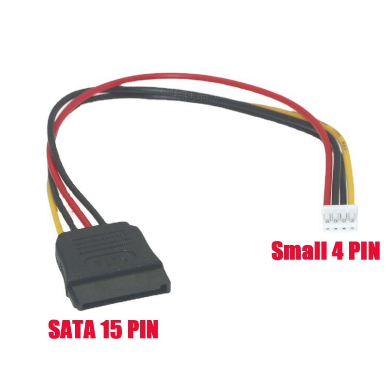 

PH2.0 Small 4PIN to SATA 15PIN Power Supply Cable Splitter for ITX Mainboard Computer Case PC Fan Cable HDD Extend Convert Wire 0.2M
