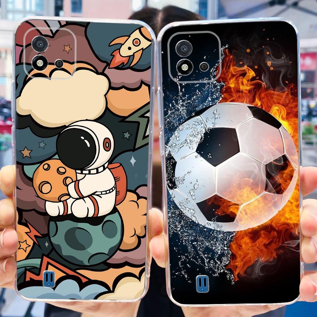For Realme C11 2021 Case Cute Dinosaur Astronaurt Cover Soft Silicone Phone Case For Realme C11 2020 RealmeC11 2021 Fundas Coque