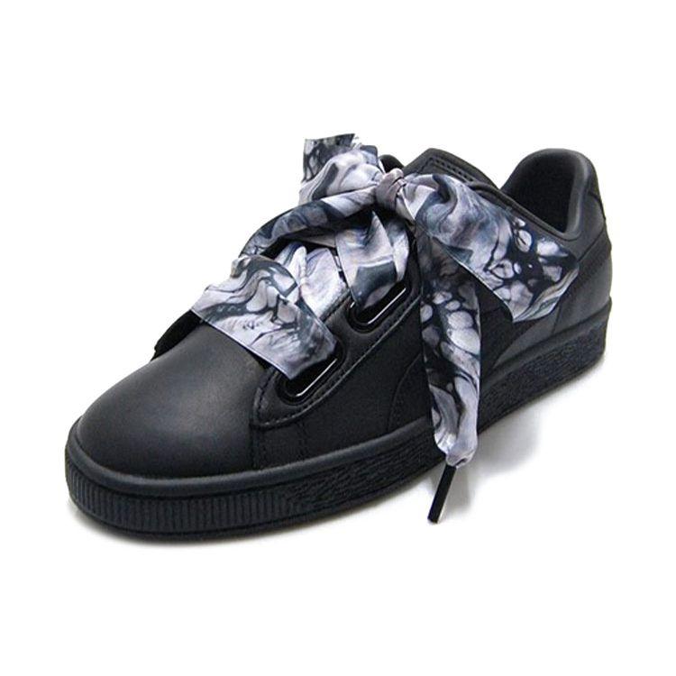 Puma Basket Heart Mimicry Low Top Sneakers Women sneakers Black 367028-02