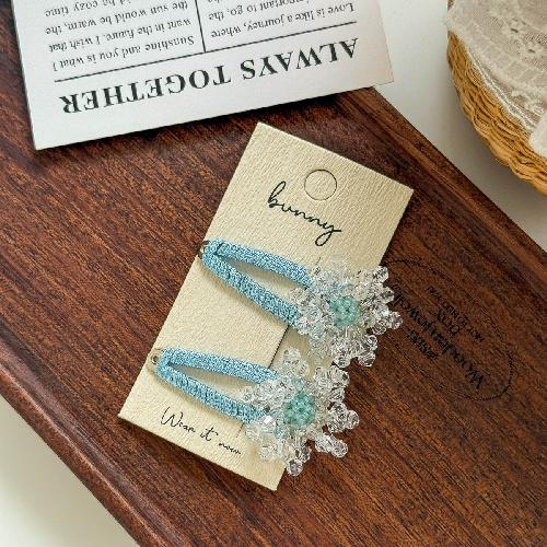 Korean Beaded Tassel Flower Hairpin Pearl BB Clip Bangs Side Clip Hairpin Hair Clip Kids Headwear Sweet Girl Hair Accessories
