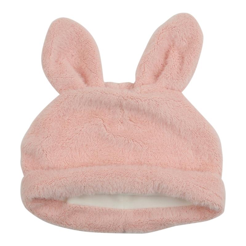 Unisex Ear Protect Plush Hat Long Bunny Ear Shape Hat Warm Fluffy Winter Plush Warm Skiing Supplies for Adult Teens