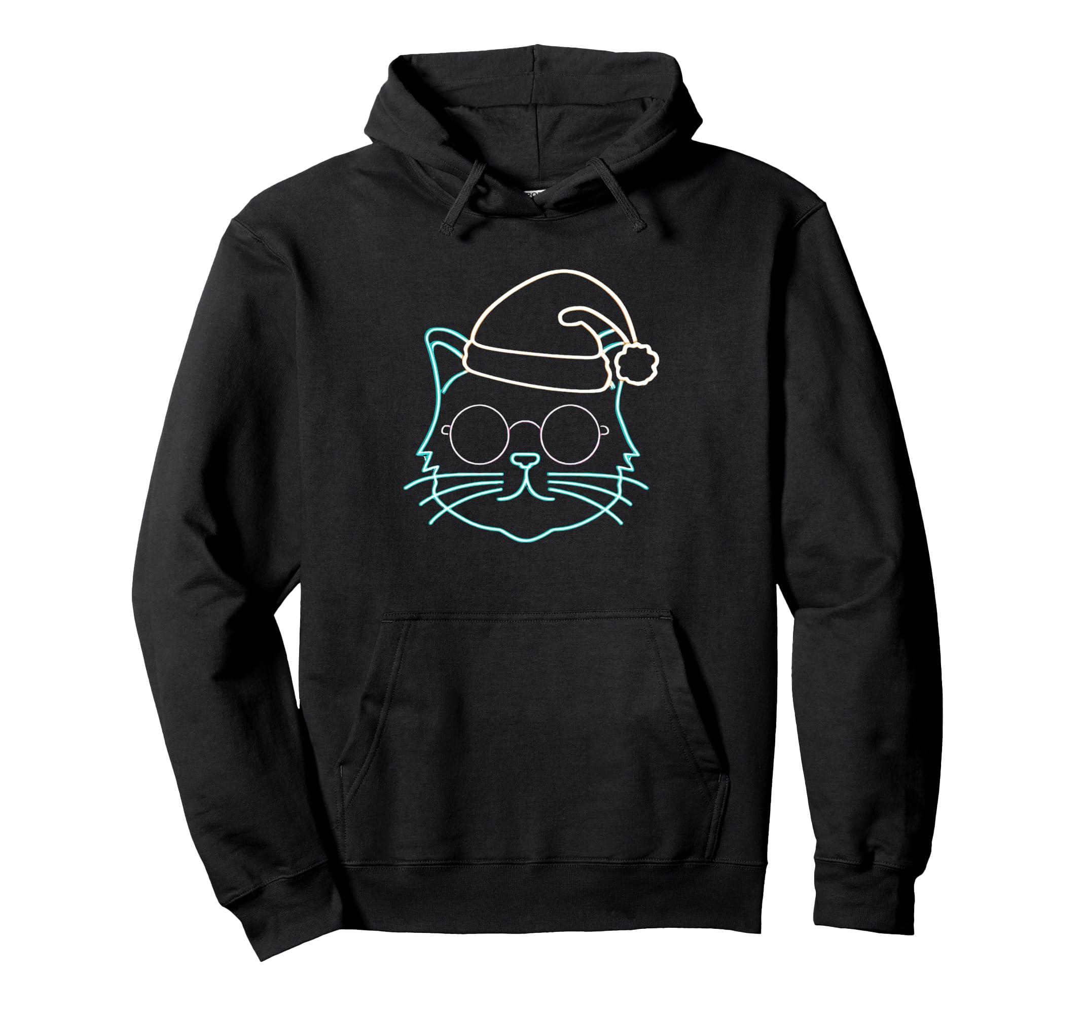 

Cat face, round glasses, winter, character graphic, pink, celebration hoodie