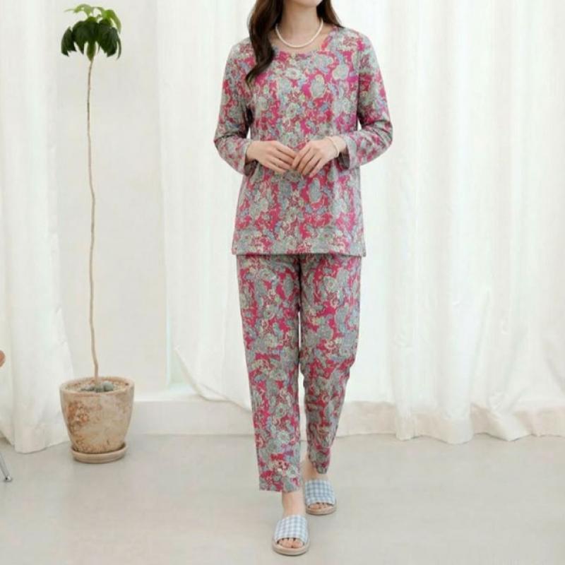 SHiz Madam Women S Large Flower Pattern paiSley Home Set GrandmotHer pajamaS H