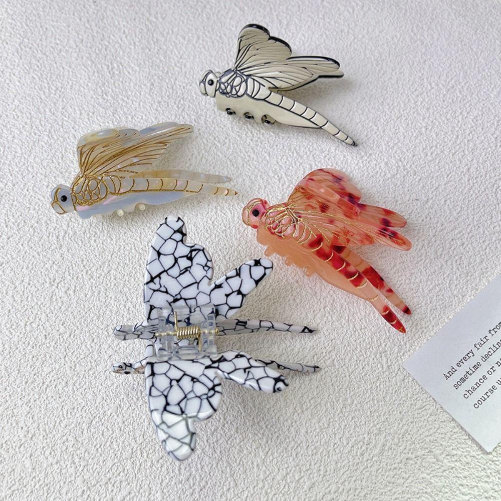 

Dragonfly Shape Animal Hair Grab Clip Hair Accessories Geometry Shark Clip Daily