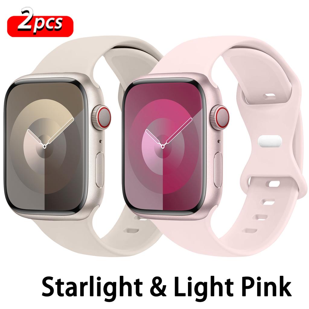 Silicone Strap For Apple Watch Band 44mm 45mm 41mm 40mm 49mm 42mm 38mm 46MM Sport Bracelet iWatch Series Ultra 2 SE 10 9 8 7 6 5