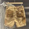 Herren Locker sitzende Straight-Leg Casual Shorts Graffiti-Stil Design Halbhosen