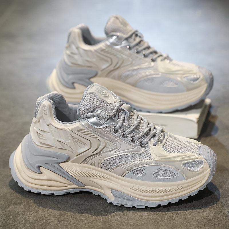 

Daddy shoes men s summer 2024 new fashionable versatile street thick-soled heightening men s shoes breathable mesh sneakers men s 44