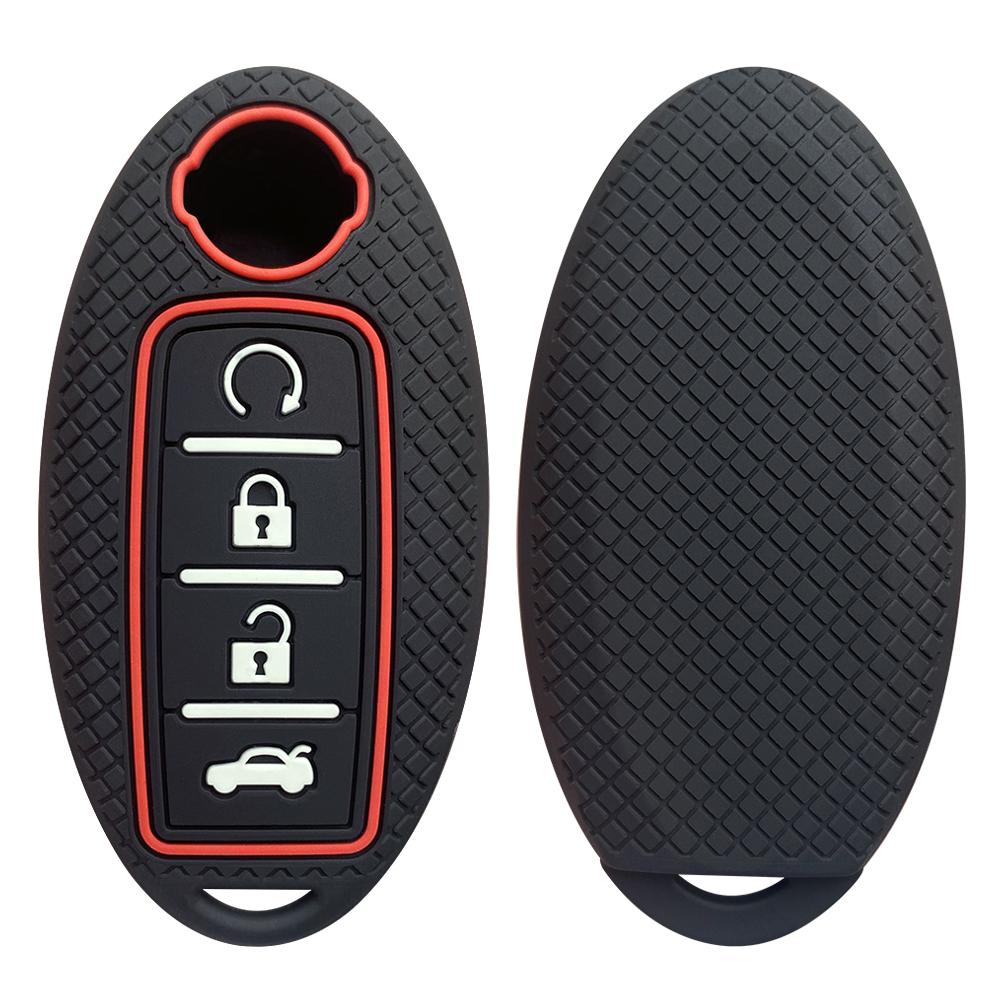 Silicone Key Case For Nissan Tiida Qashqai J11 J10 Micra Kicks Altima X-Trail Fuga Navara Leaf Note Sentra Murano Car Key Cover