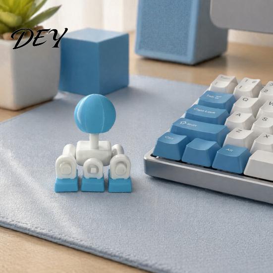 Handcrafted Gaming Art Keyboard Joystick Keycap, DIY 3D Printed Arcade Fighting Stick Adapter for Console Decoration WASD Keys, In-Game Movement