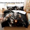 3D Print Terror of Orion Space Monster Bedding Set 3Pcs Sci Fi Alien Duvet Cover Set with Pillowcases for Men Bedroom Decor