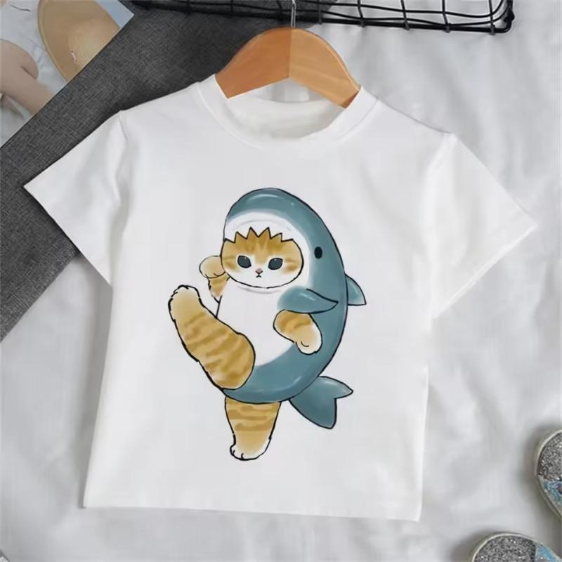 

3D Print Cat Pattern Girl T-Shirt Short Sleeve Girls Summer Clothes Boys Girls Tops Tees Children s T-Shirt Fashion Girl Clothing 170