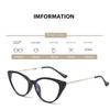 Fashion Cat-Eye Anti-Blue Light Myopia Glasses Unisex High Definition Ultra-Lightweight Eyewear Minus Diopter 0 To -4.0