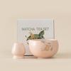 2/4/5/7PCS New Ceramic Matcha Bowl Pink with Pouring Spout Matcha Making Kit Reusable Cat Matcha Whisk Holder Tea Lovers