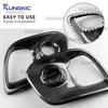 Real Hard Carbon Fiber Sticker For Abarth 595 695 2017 2018 2019 2020 2025 2025 2025 2025 LHD RHD Car Front Fog Lamp Cover 1Pair