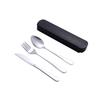 Portable Stainless Steel Cutlery Set: Spoons, Chopsticks, Knife, Fork - Three-Piece Set
