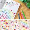 6 Sheets/lot Colorful Decals Funny Toy Kids Paper Diary Journal Scrapbook Decorative Laptop Sticker Classic