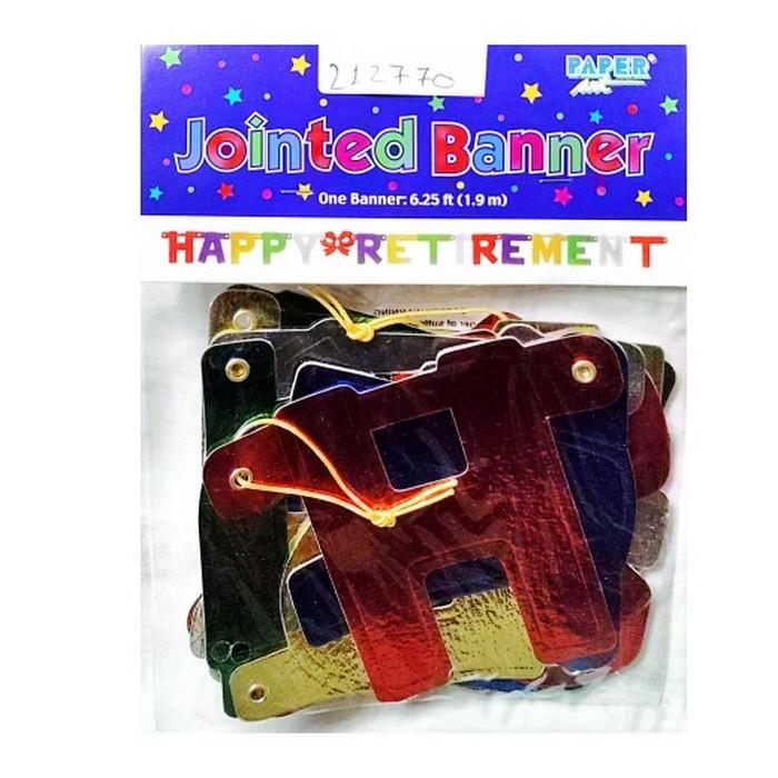 Paper Art Retirement Jointed Banner One Size noir