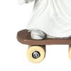 Halloween Skateboard Ghost Statue Cute Resin Ghost on A Skateboard Figurine for Tabletop Centerpiece Bookshelf Tiered Tray Decor