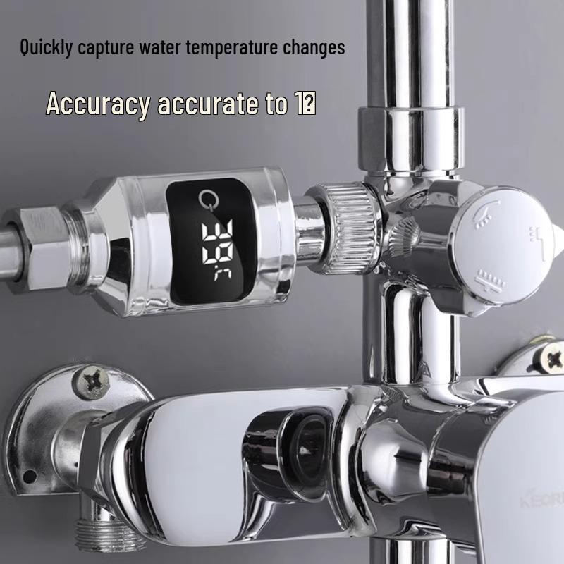 Shower Thermometer Faucet with Temperature Display for Infants, Children, Elderly, and Pregnant Women