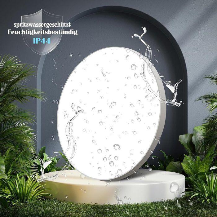 Plafonnier LED plat - NETTLIFE - Ø28cm - 30W 3000K - Dimmable - Télécommande