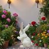 Outdoor Garden Large White Rabbit Decoration for Lawn or Kindergarten