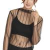 Summer Lady Sexy See Through Mesh Shirts Blouse