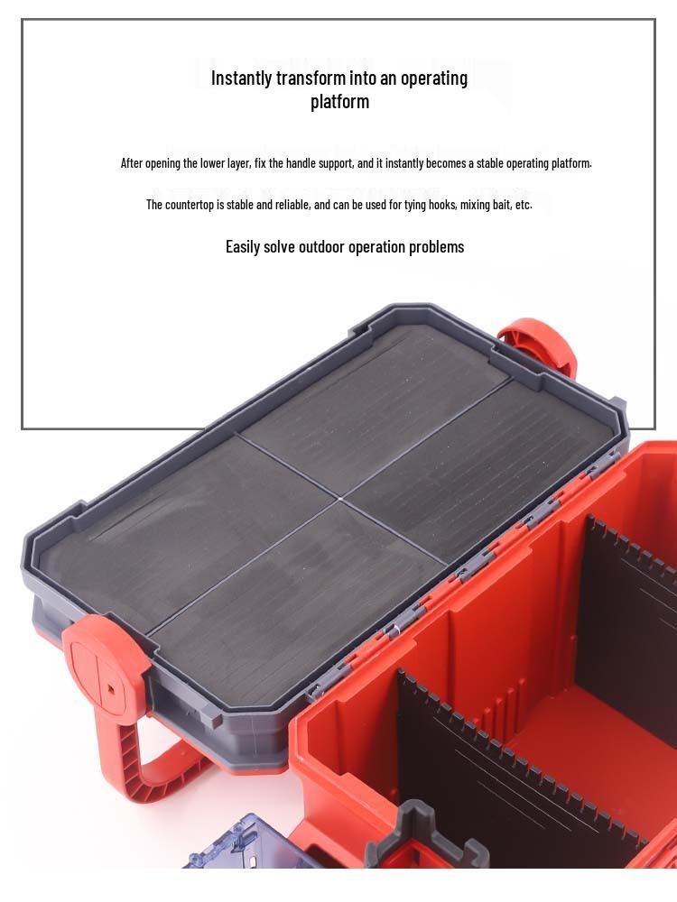 Aimeida MW 20L Multi-functional Fishing Tackle Box: Stand/Sit, Rod Holder, Sea Fishing Tool.