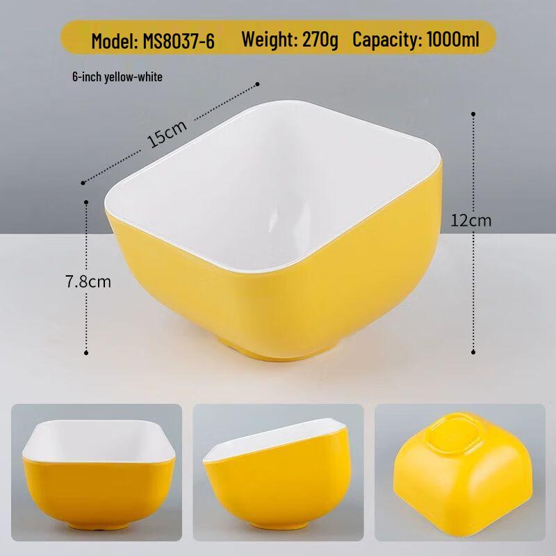 Commercial Melamine Slanted Condiment Bowls 6 inches (10-pack)