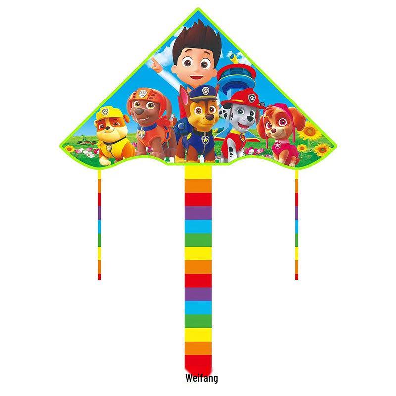 1m Cartoon Curved Edge Triangle Kite for Kids - Outdoor Flying Model