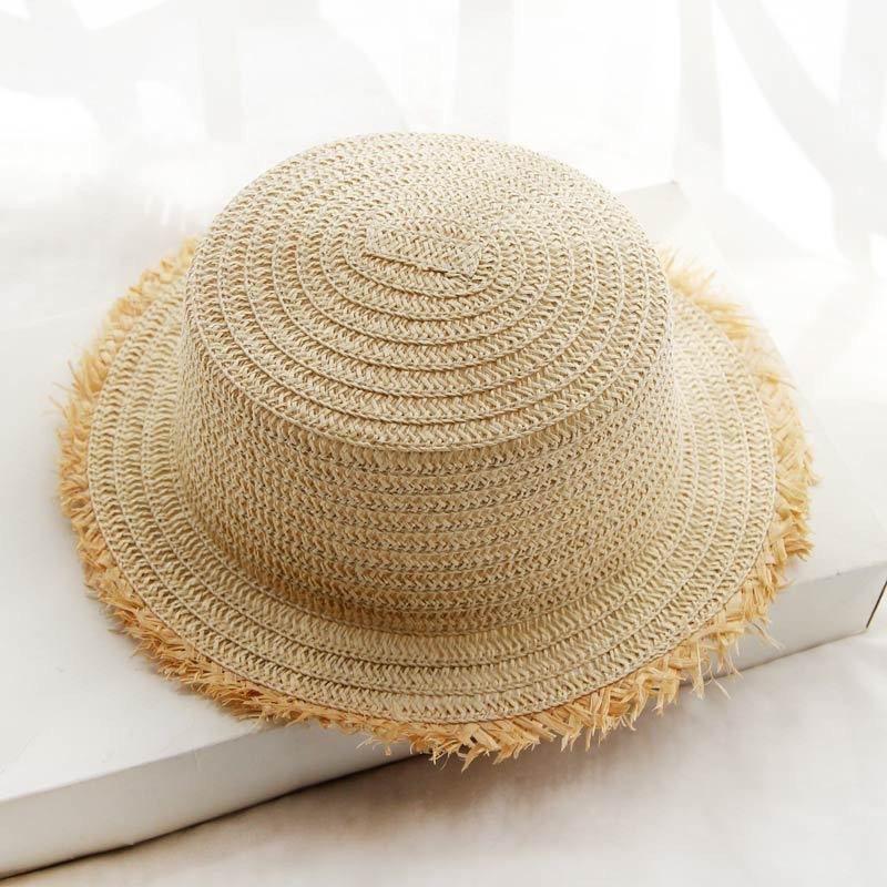 Sun Hat Women's Summer Hat Sun Protection Straw Hat Woven Korean Version Vacation Seaside Outdoor Beach Hat Fried Street Sun Hat