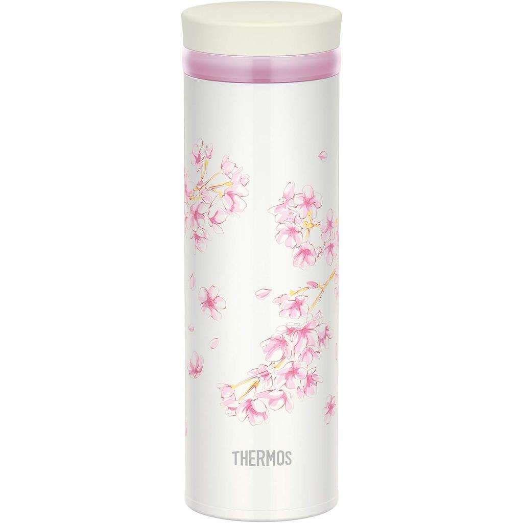 Thermos Water Made In Vacuum Insulated Portable Hanazakura HNZ Bottle, Japan, Mug, 500ml, (Pink) JNY-502