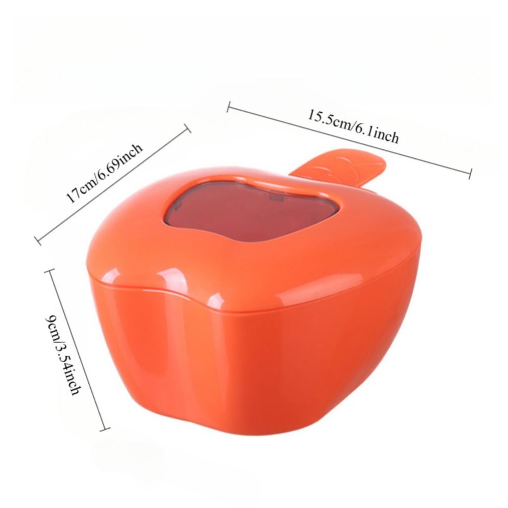 Creative Apple Shaped Multi Grid Design Seasoning Box Comes With 4 Spoons Perfect For Salt Sugar And Various Seasoning