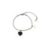 For Women Titanium Steel Fashion Personality Tide Pearl Love Bracelet Female Wind Temperament Simple Bracelet Jewelry