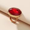 Trendy Geometric Gemstone Ring: Chic & Bold Women's Fashion Accessory